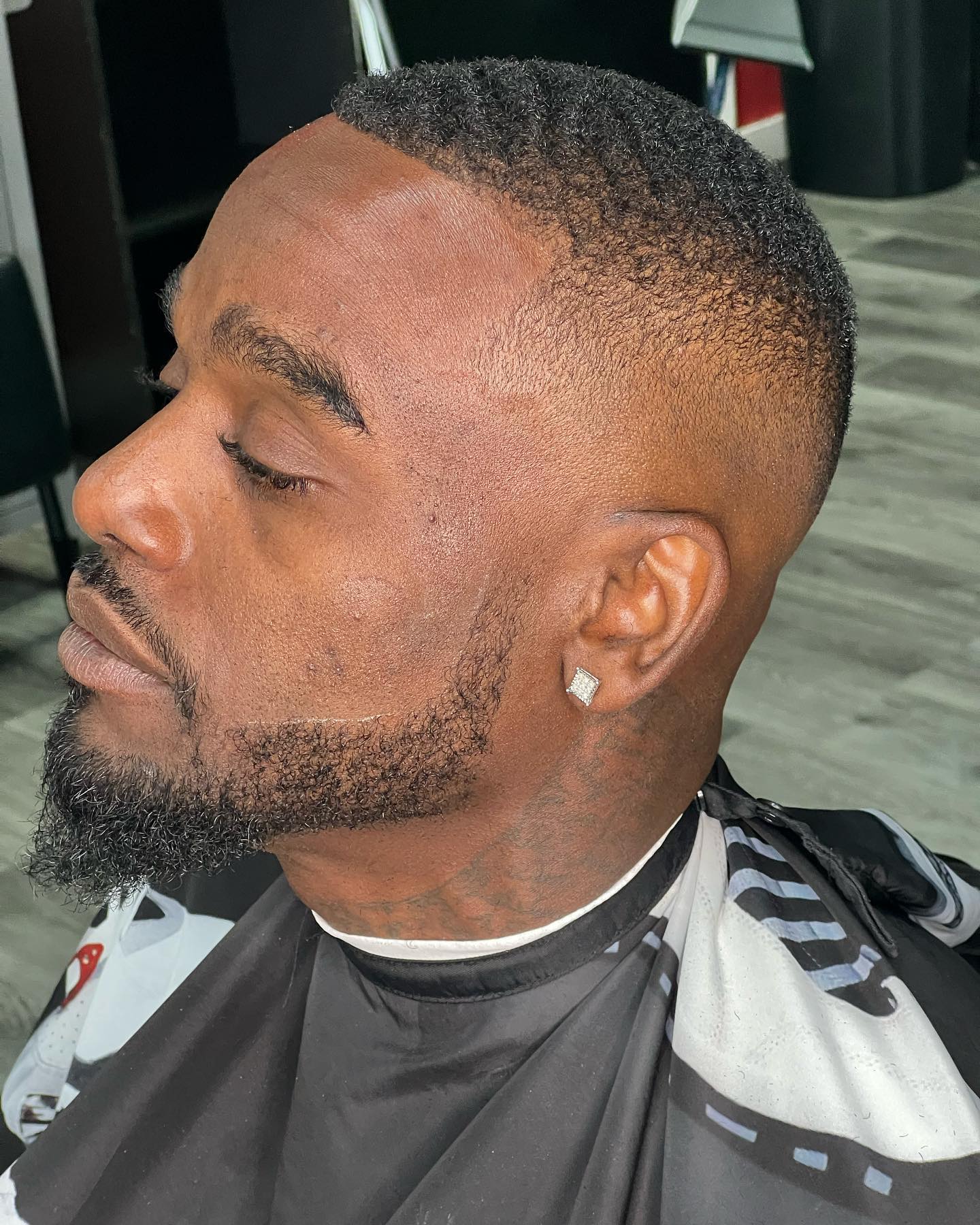 Clean fade with beard